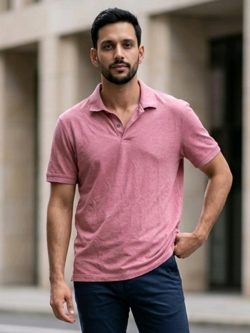 Banana Republic Pink Polo Shirt Men’s XL Soft Knit Business Casual Preppy Luxe